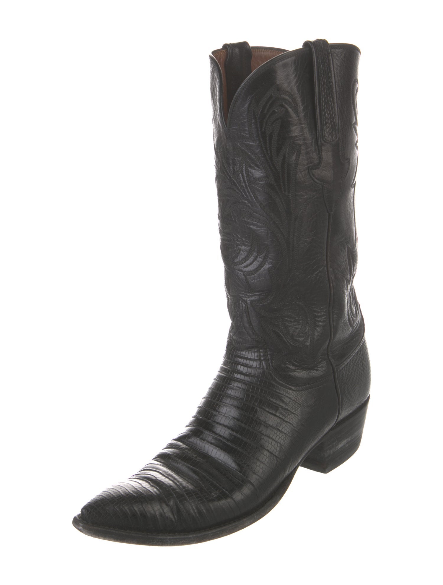 1883 by Lucchese Leather Embroidered Accent Western Boots