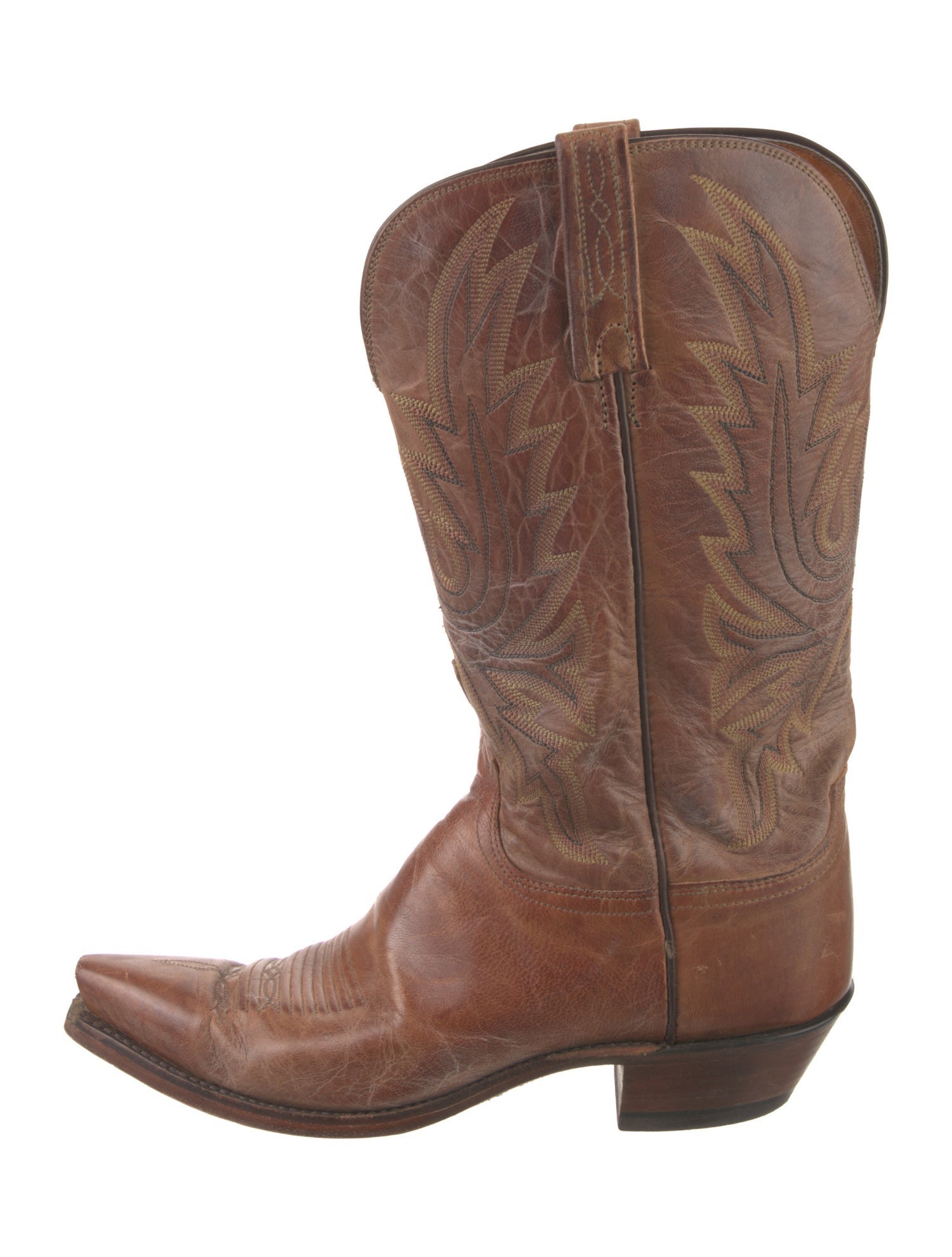 1883 by Lucchese Leather Patterned Western Boots