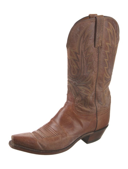 1883 by Lucchese Leather Patterned Western Boots