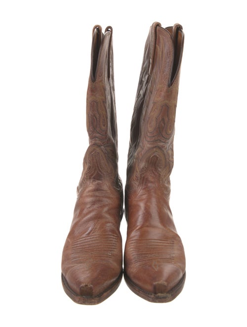 1883 by Lucchese Leather Patterned Western Boots