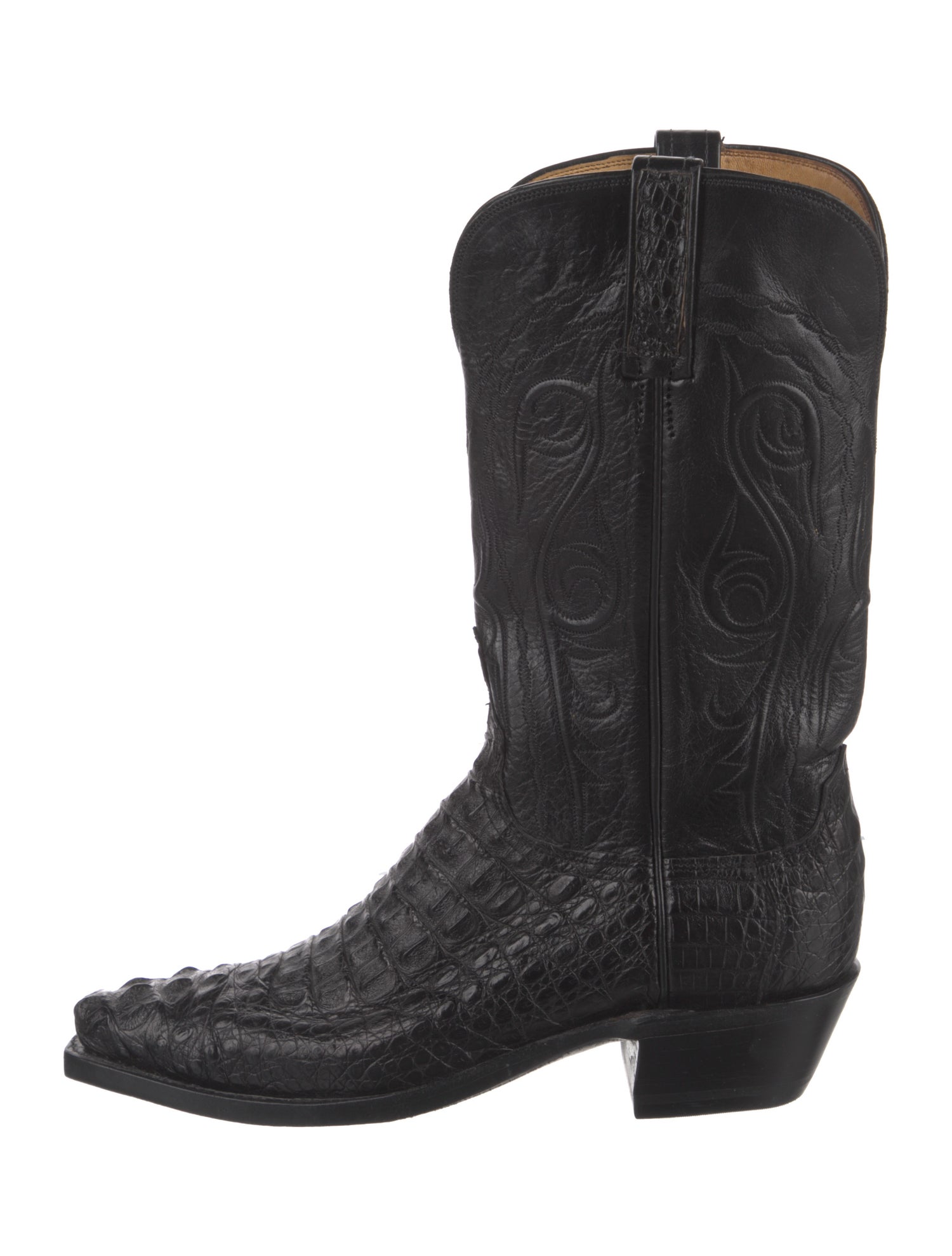 1883 by Lucchese Embossed Leather Embroidered Accent Western Boots