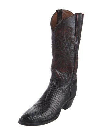 1883 by Lucchese Embossed Leather Embroidered Accent Western Boots
