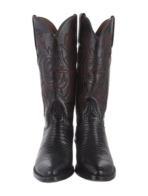 1883 by Lucchese Embossed Leather Embroidered Accent Western Boots