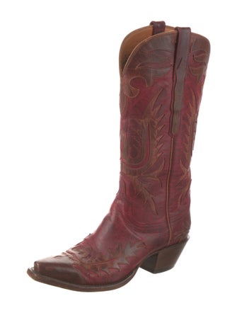 1883 by Lucchese Leather Patterned Western Boots
