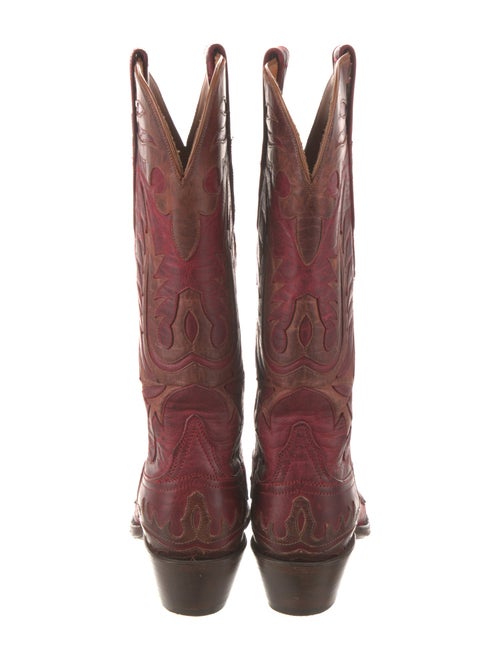 1883 by Lucchese Leather Patterned Western Boots
