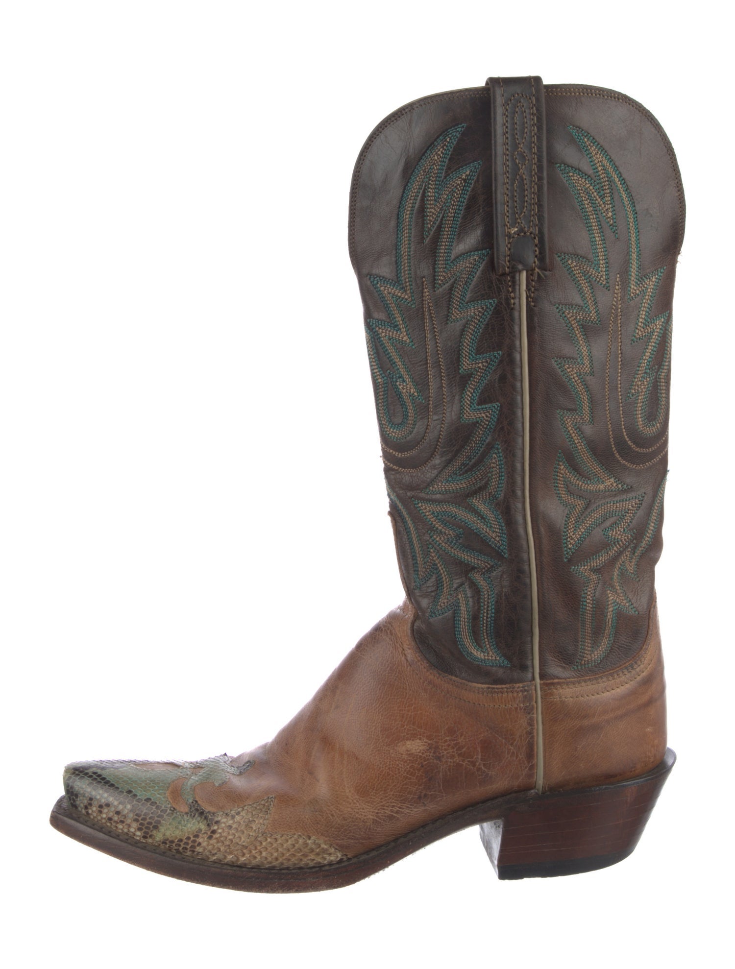 1883 by Lucchese Leather Printed Western Boots