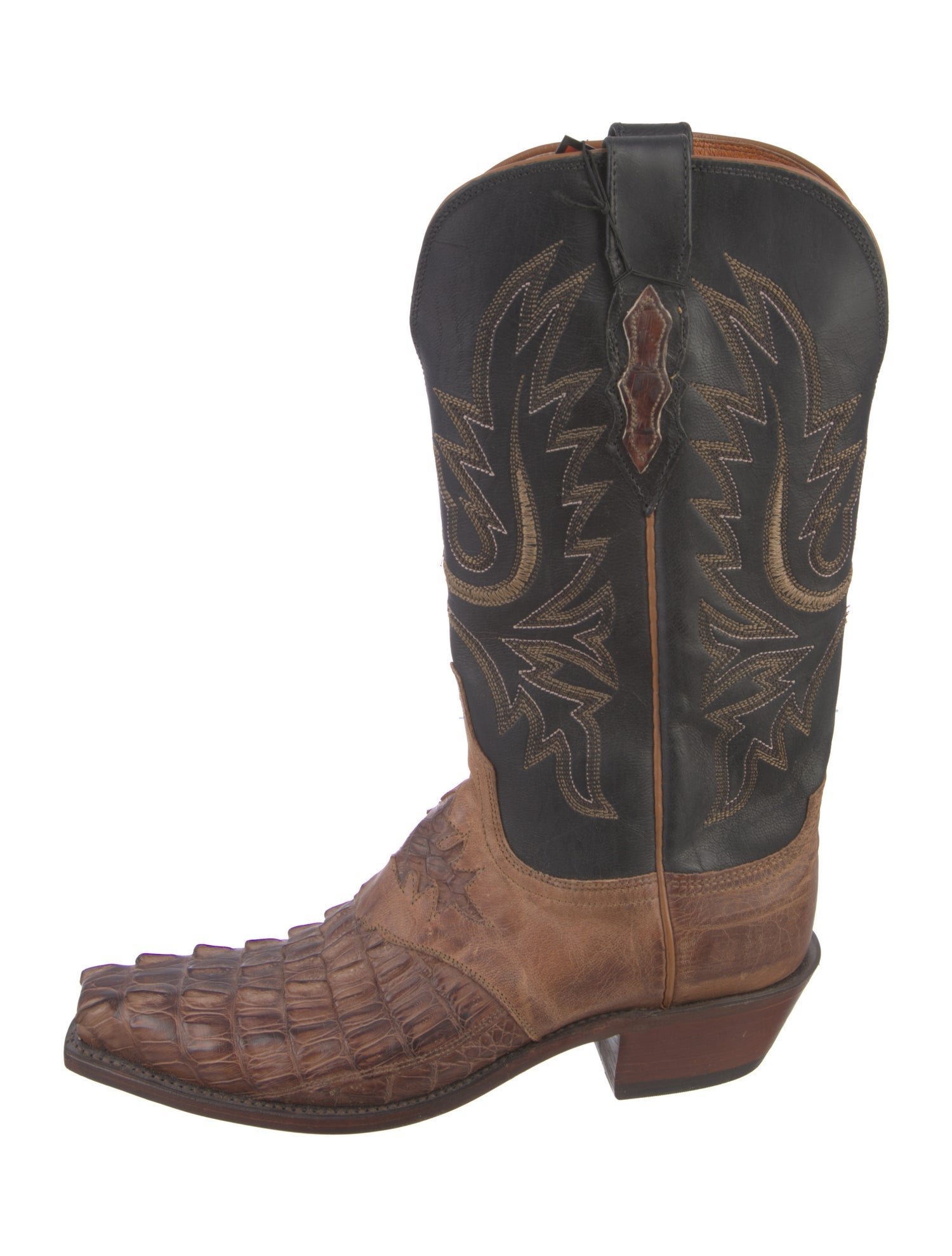 1883 by Lucchese Leather Patterned Western Boots