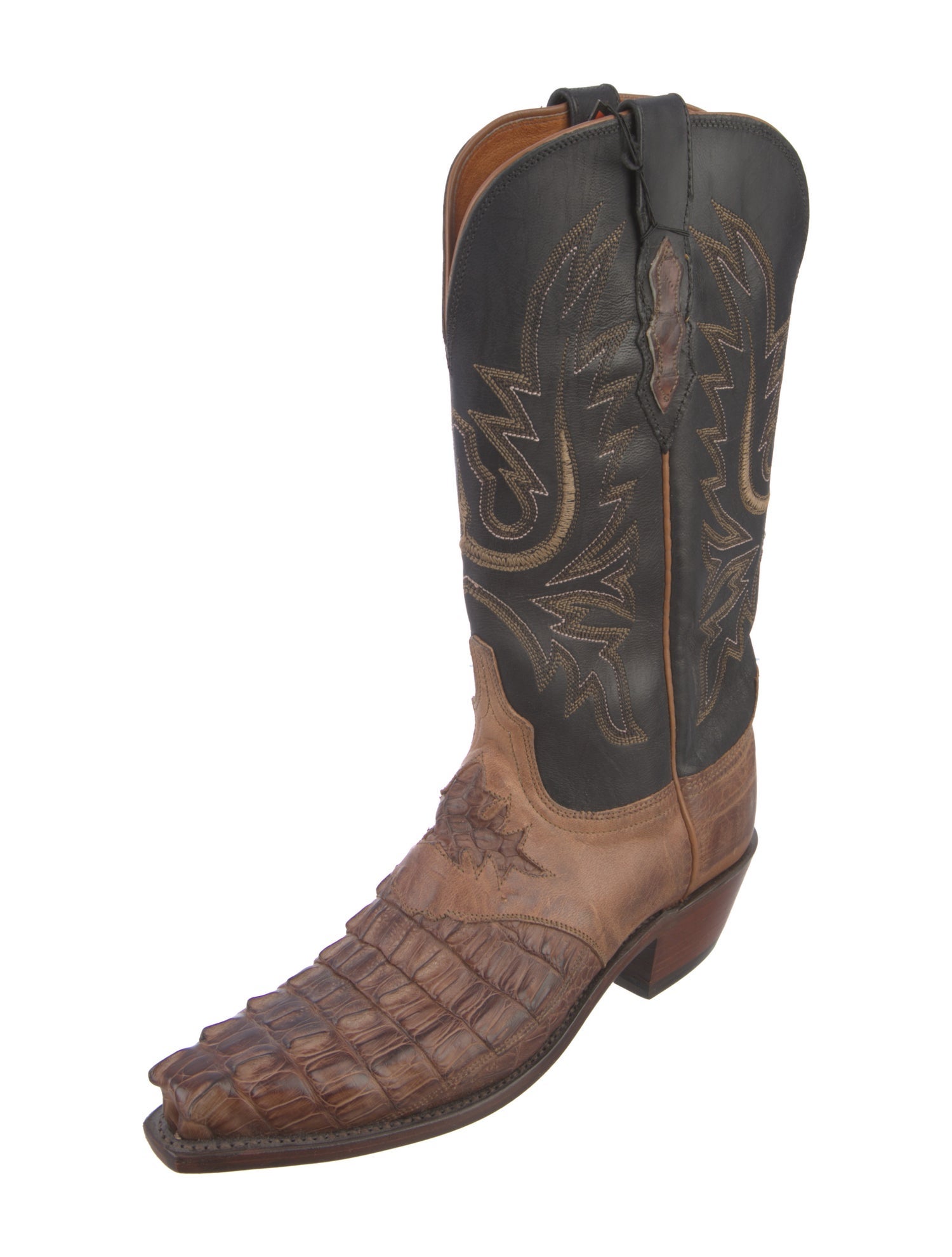1883 by Lucchese Leather Patterned Western Boots