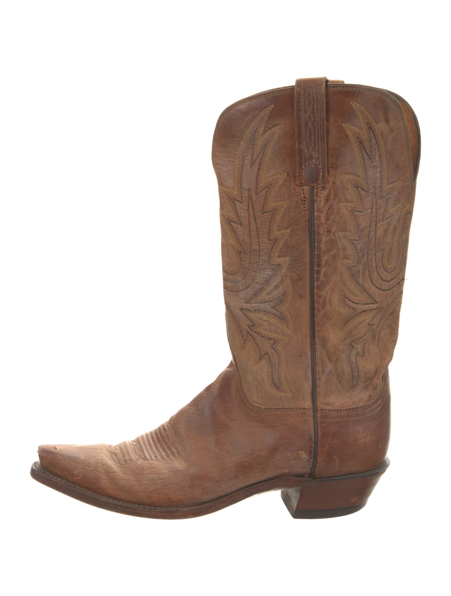 1883 by Lucchese Leather Patterned Western Boots
