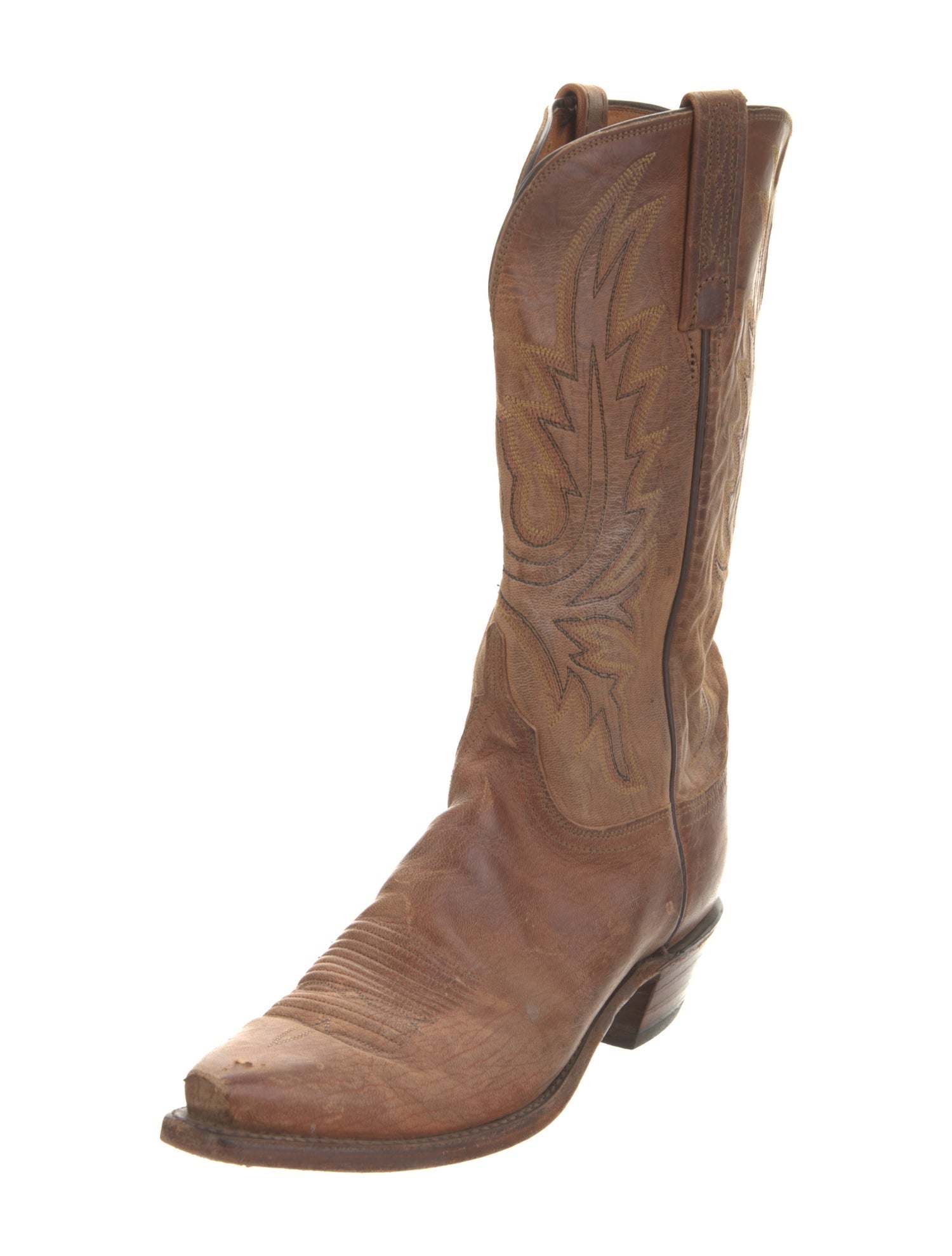 1883 by Lucchese Leather Patterned Western Boots