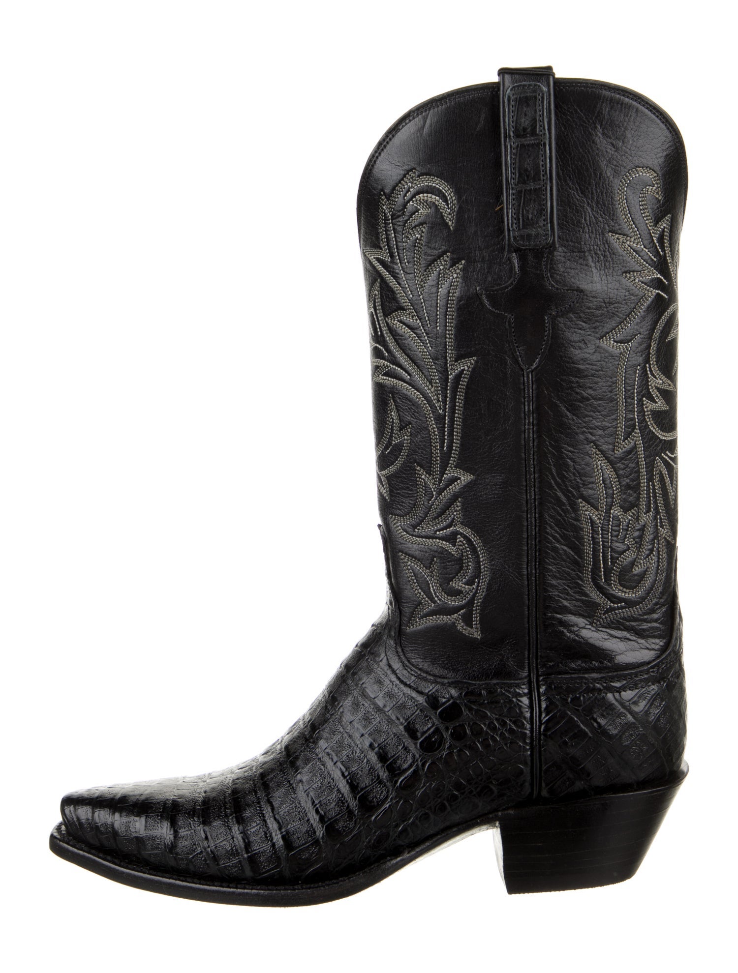 1883 by Lucchese Leather Patterned Western Boots