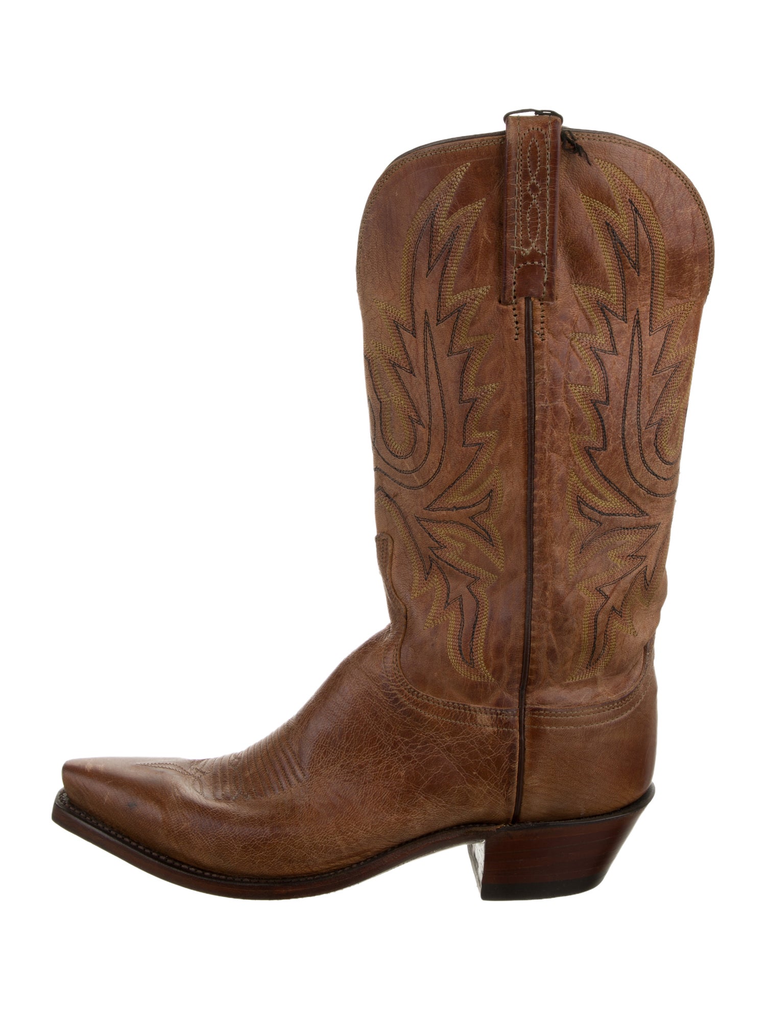 1883 by Lucchese Leather Patterned Western Boots