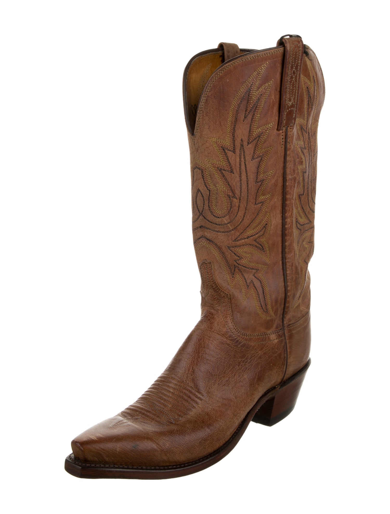 1883 by Lucchese Leather Patterned Western Boots