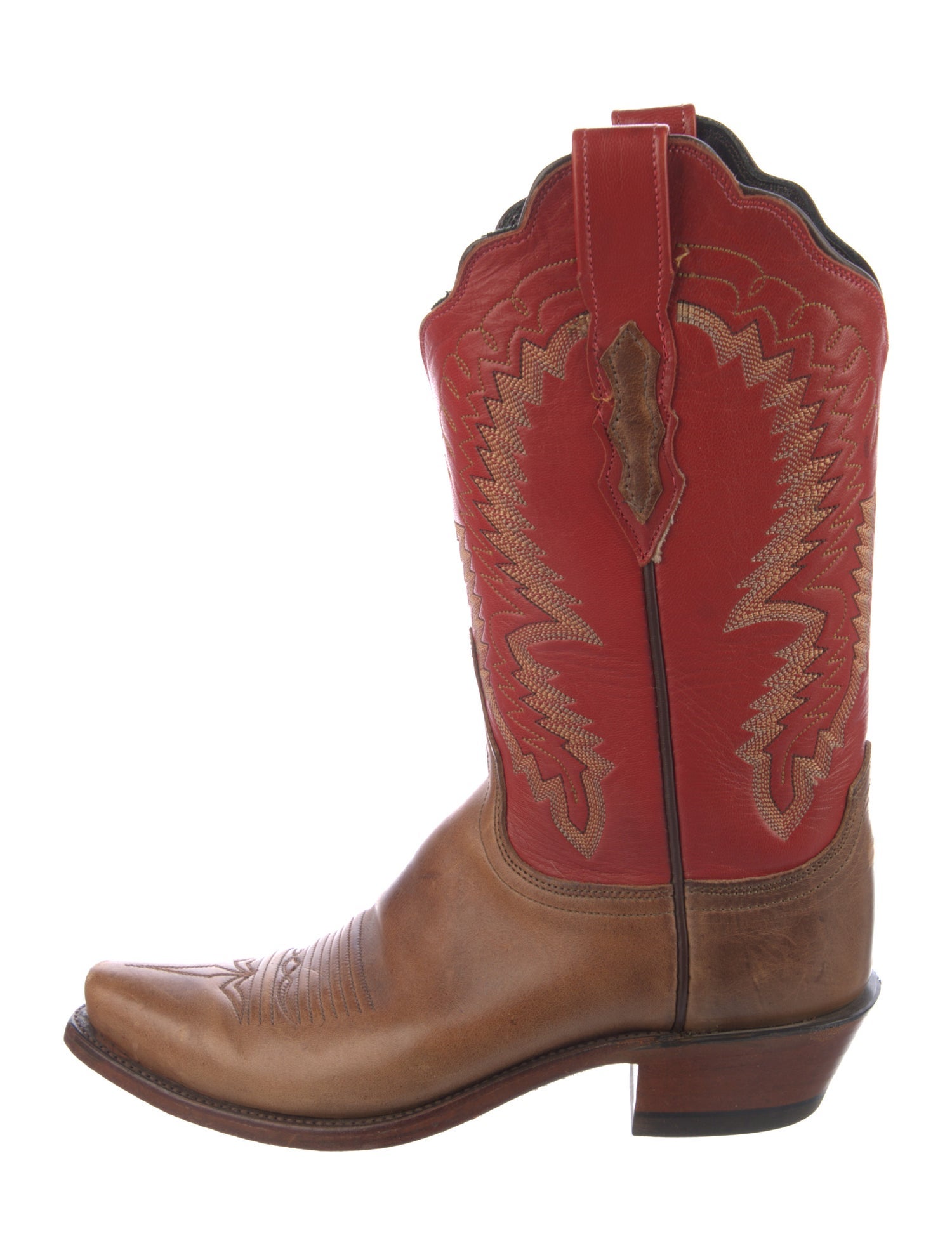 1883 by Lucchese Leather Embroidered Accent Western Boots