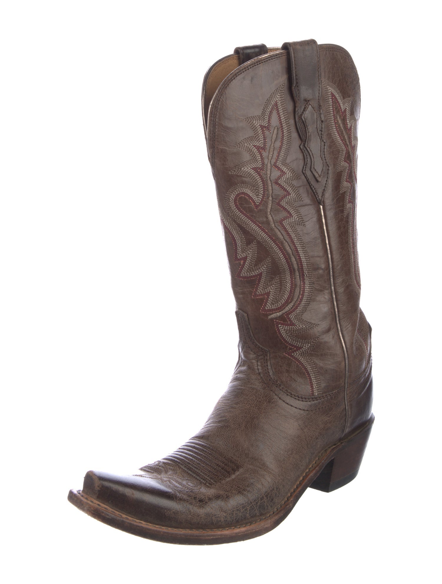 1883 by Lucchese Leather Patterned Western Boots