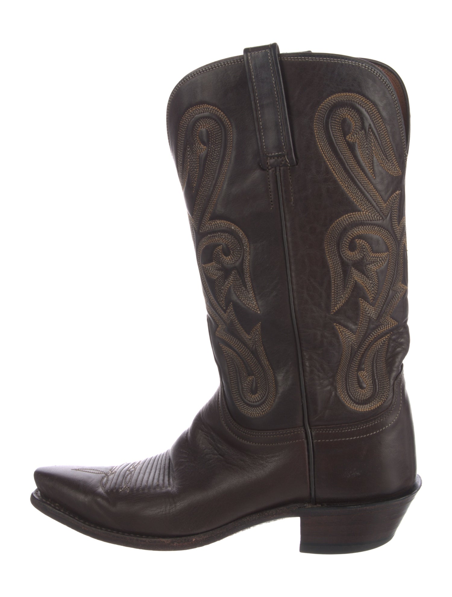 1883 by Lucchese Leather Patterned Western Boots