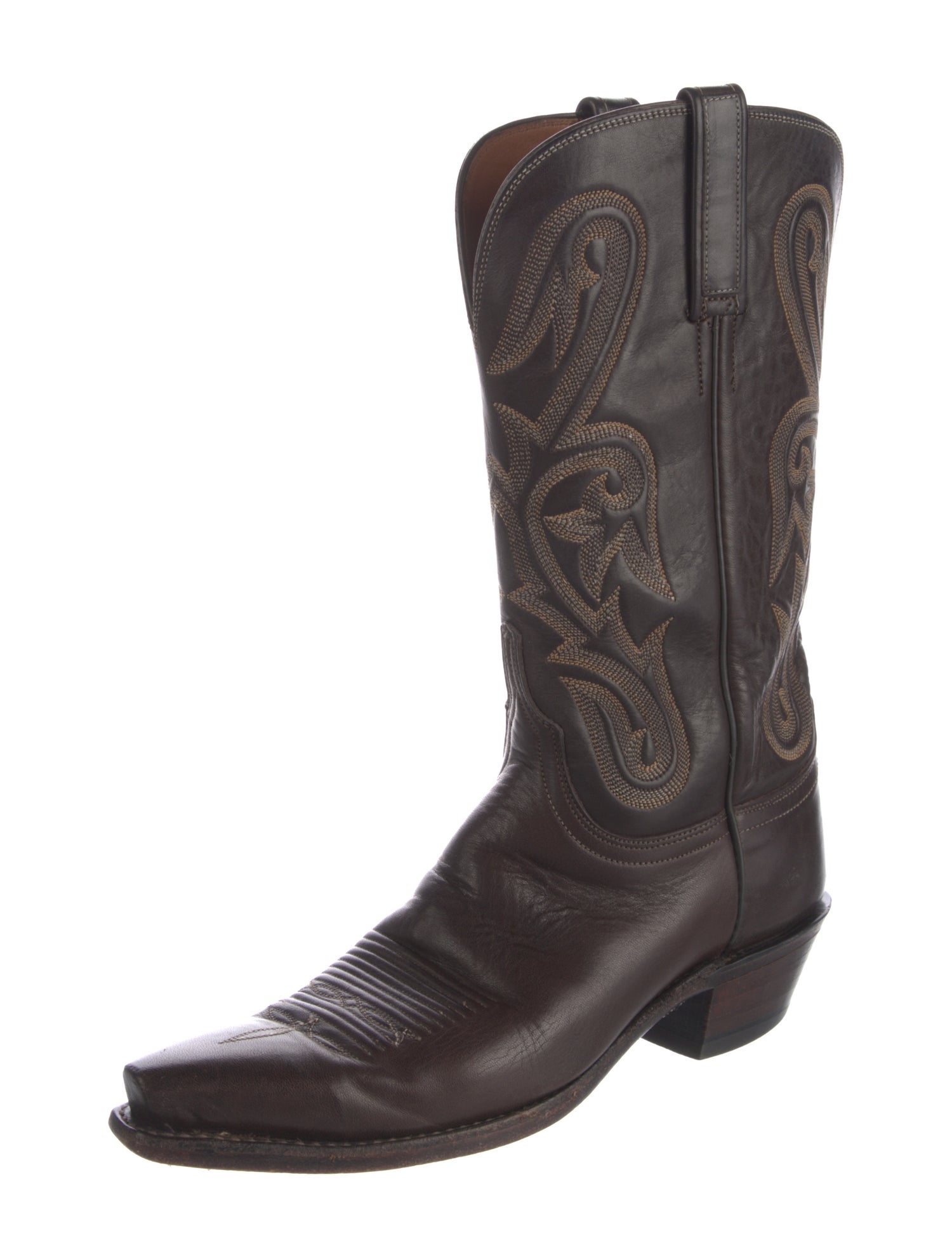 1883 by Lucchese Leather Patterned Western Boots