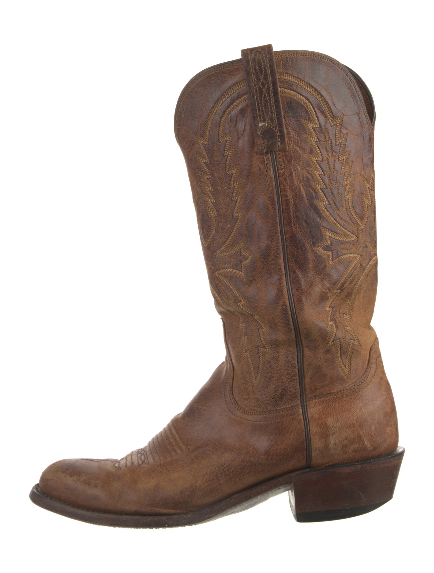 1883 by Lucchese Leather Patterned Western Boots