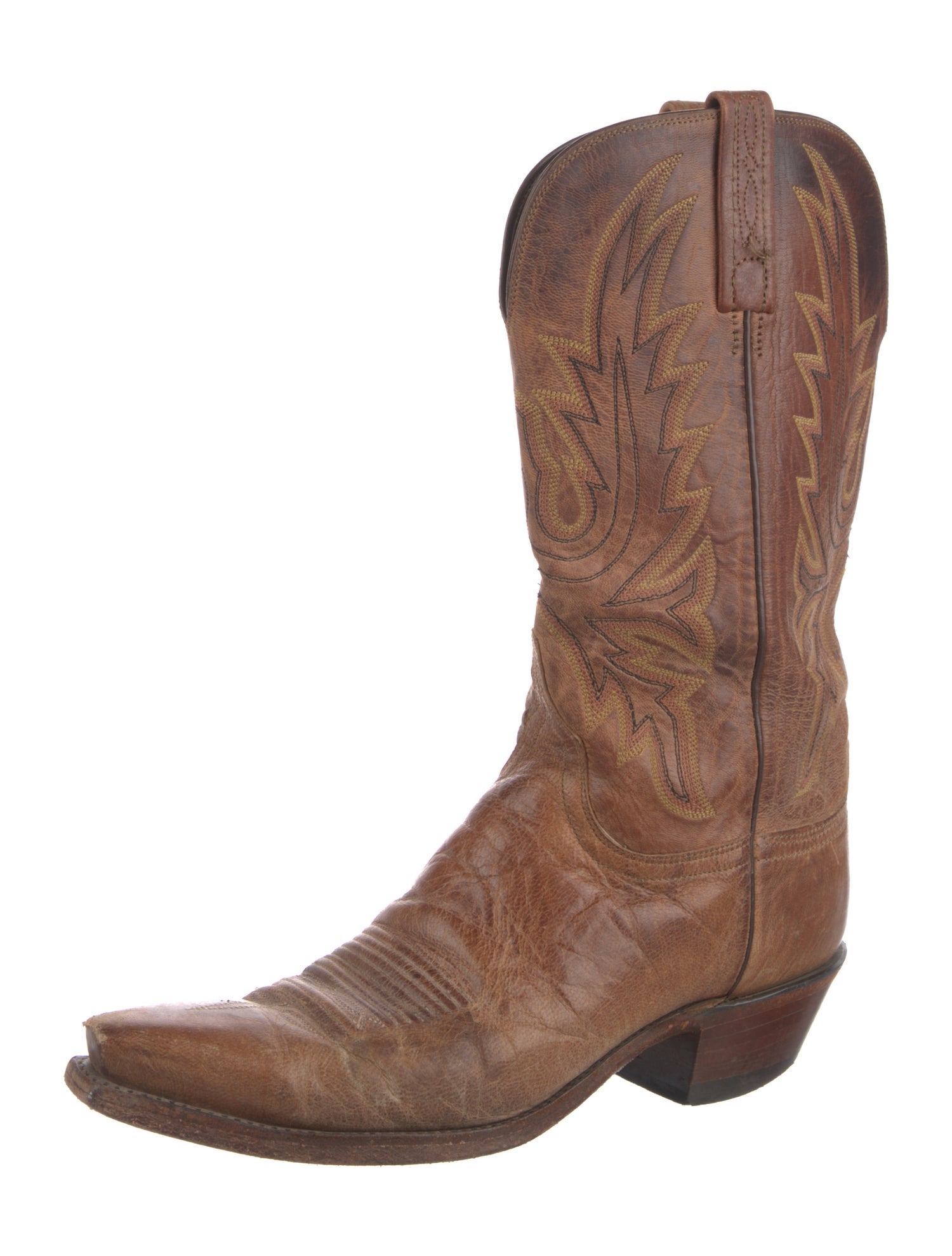 1883 by Lucchese Leather Embroidered Accent Western Boots