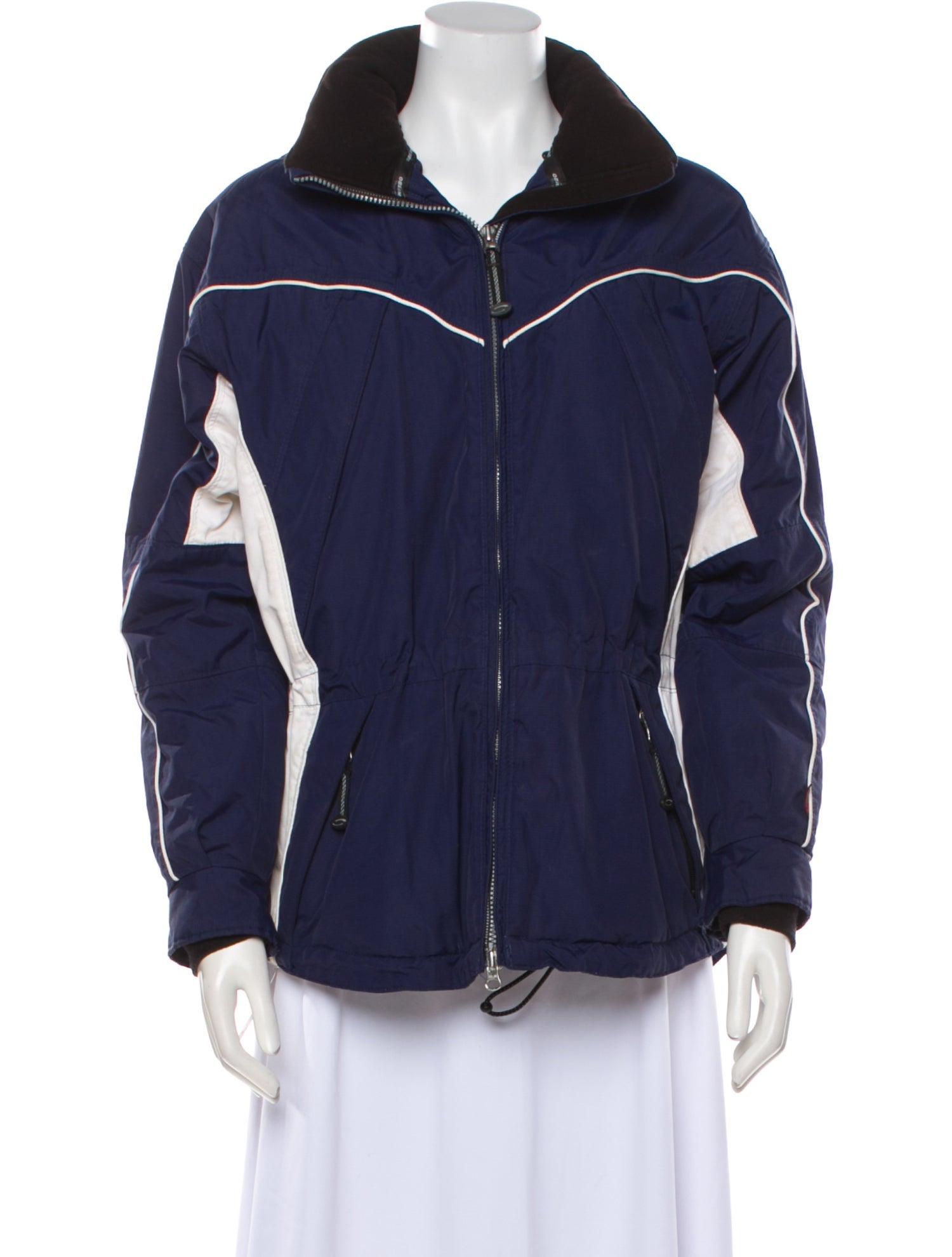 Obermeyer Nylon Striped Bomber Jacket