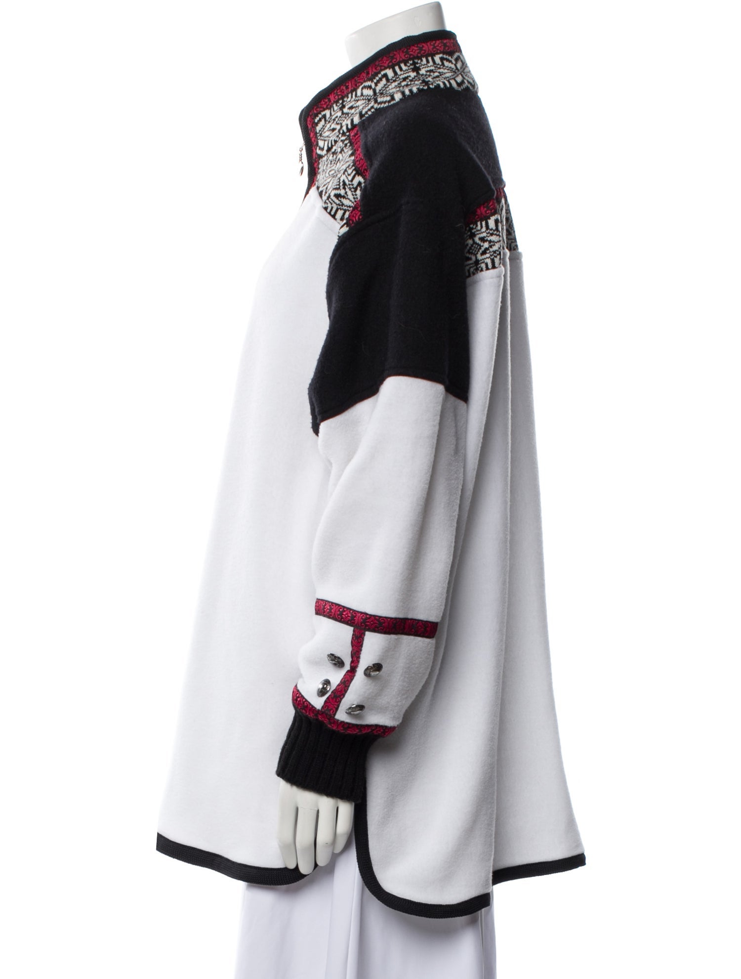 Obermeyer Colorblock Pattern Mock Neck Sweater