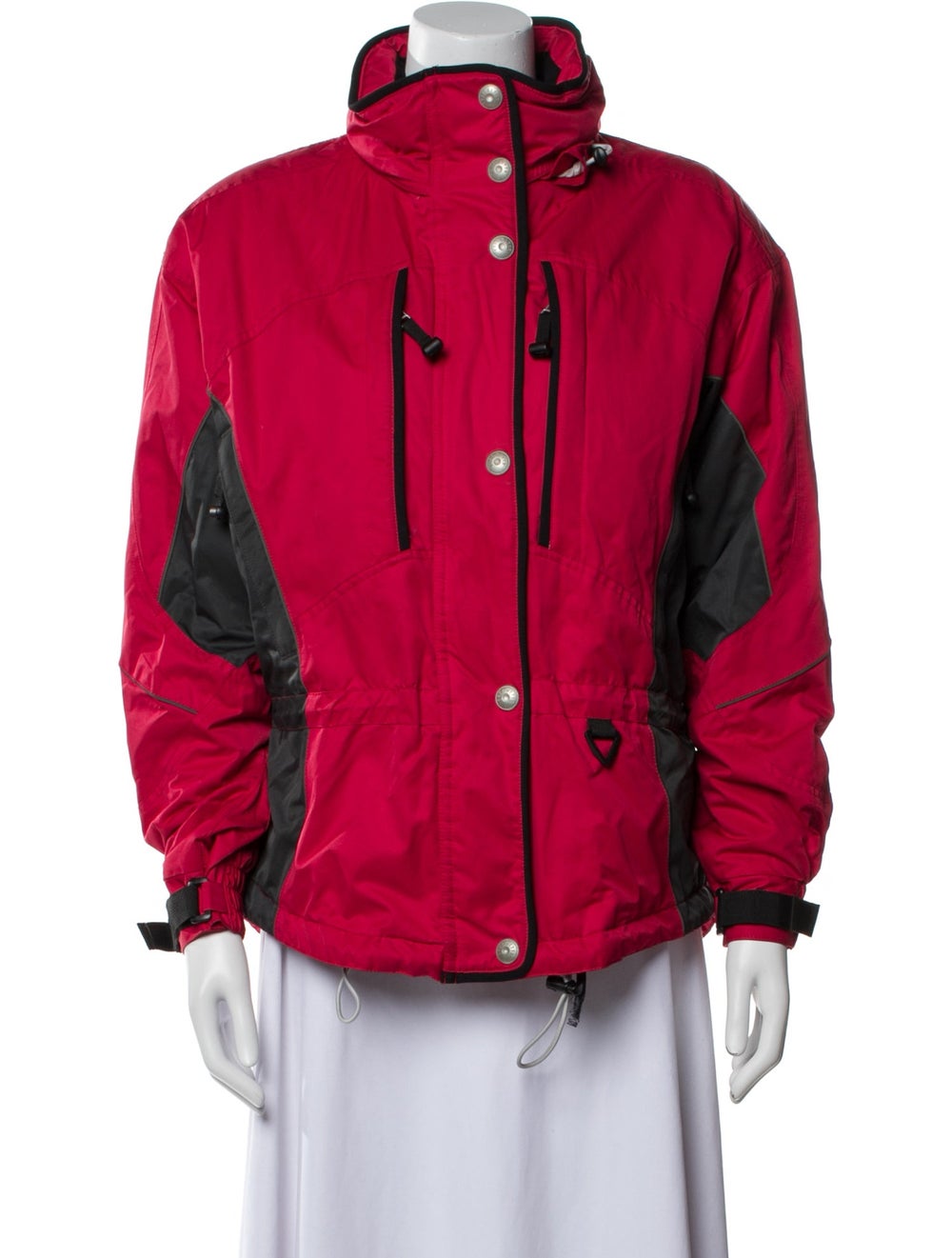 Obermeyer Jacket Red Colorblock Pattern Stand Col… - image 1