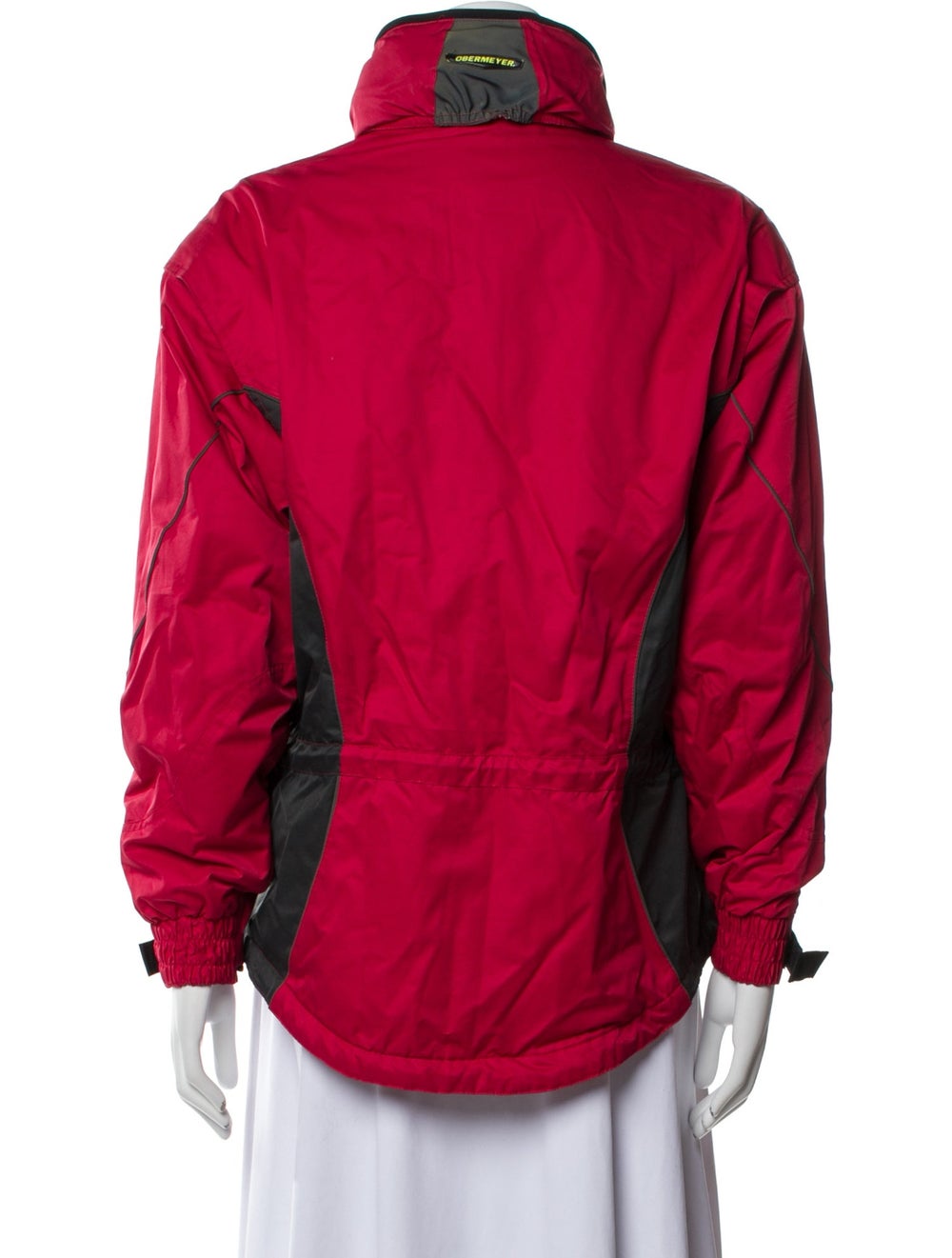 Obermeyer Jacket Red Colorblock Pattern Stand Col… - image 3