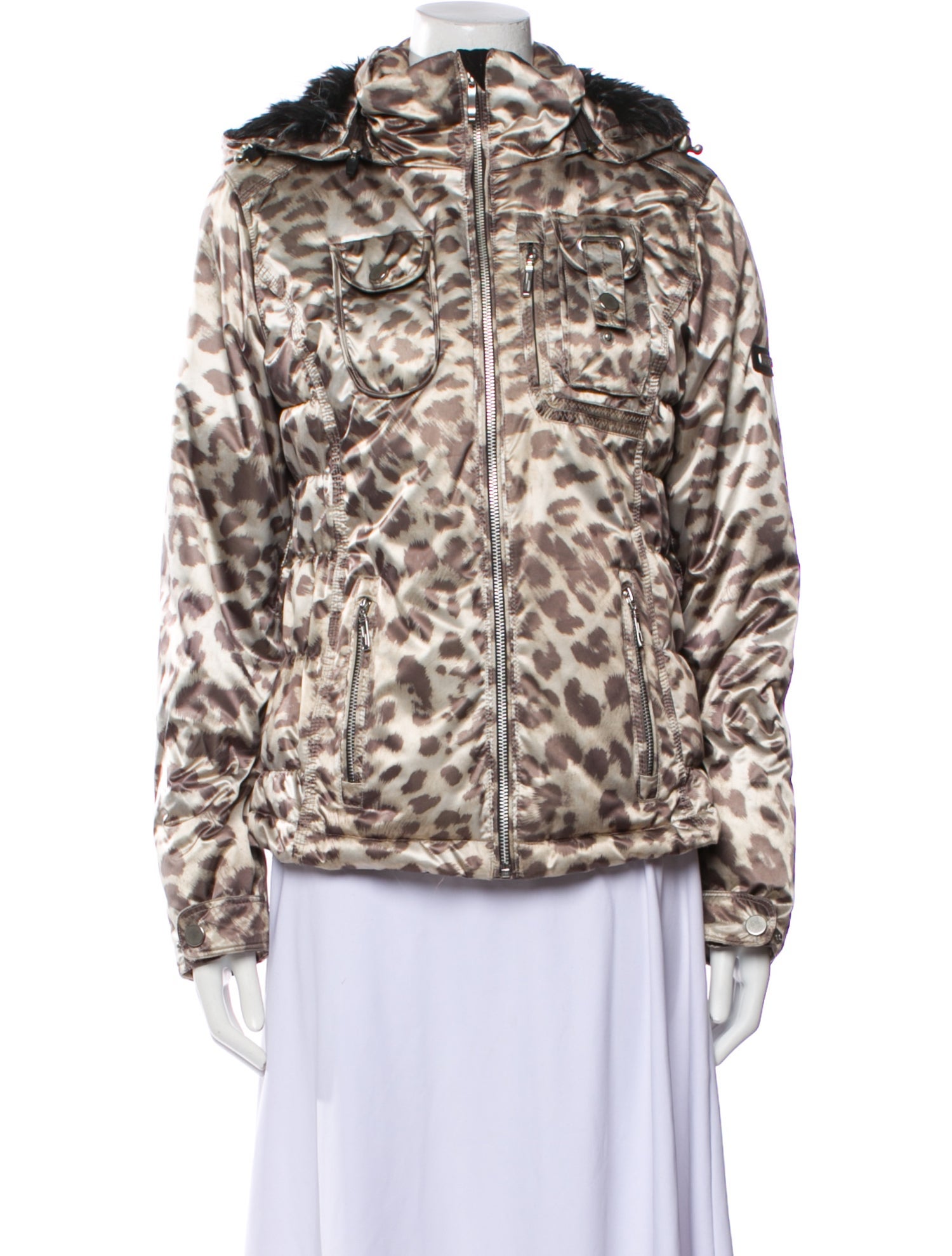 Obermeyer Animal Print Faux Fur Jacket