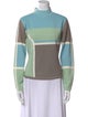 Obermeyer Colorblock Pattern Mock Neck Sweater