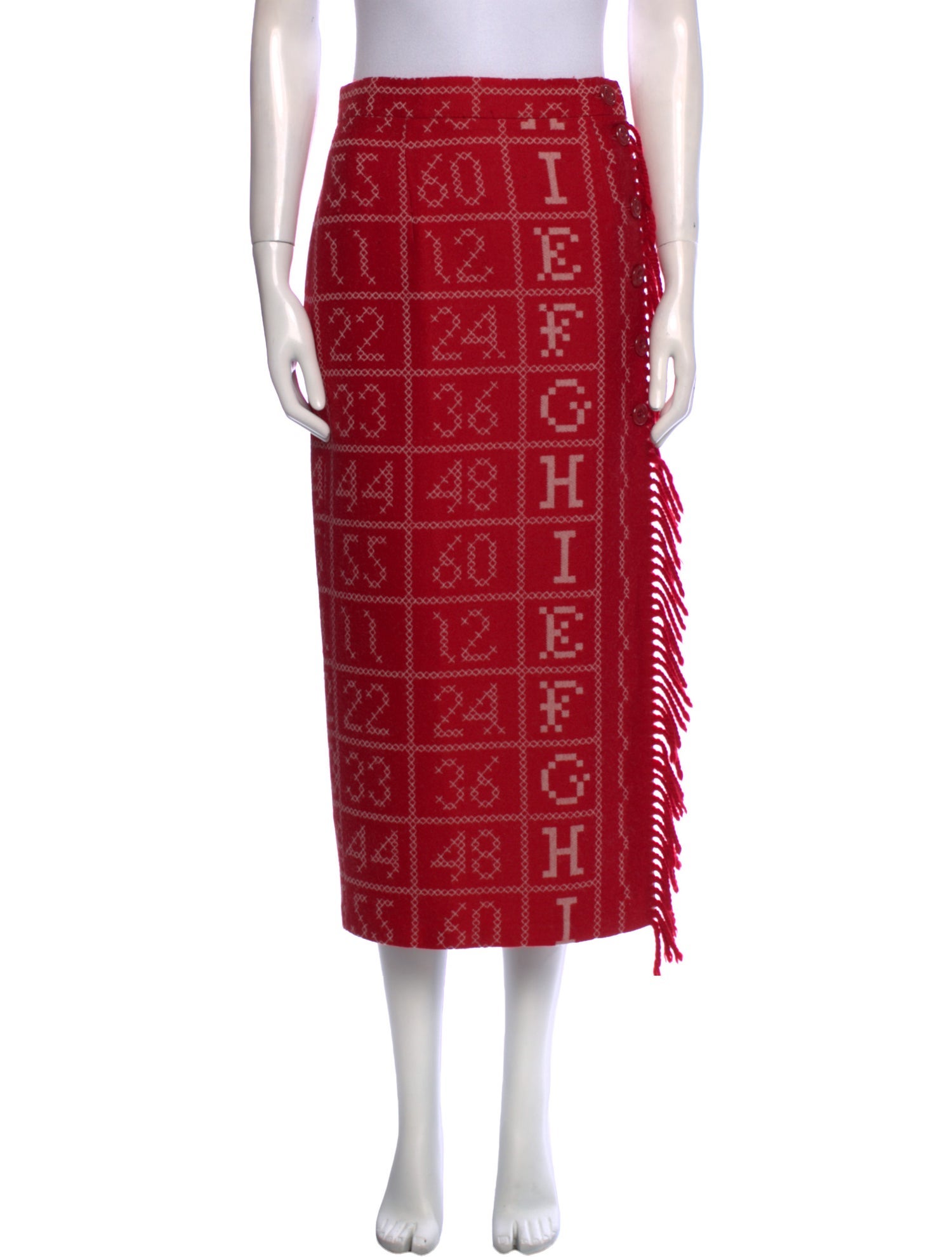 Oliver by Valentino Wool Midi Length Skirt