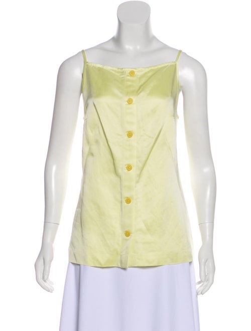 Opening Ceremony Square Neckline Sleeveless Button