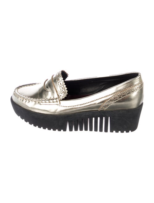 Opening Ceremony Patent Leather Loafers Gold