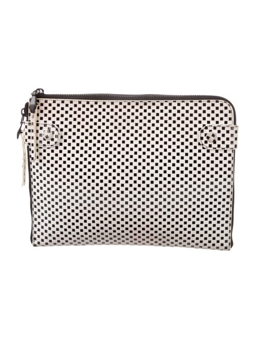 Opening Ceremony Suede Nokki Clutch black