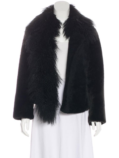Opening Ceremony Lamb Shearling Coat Black