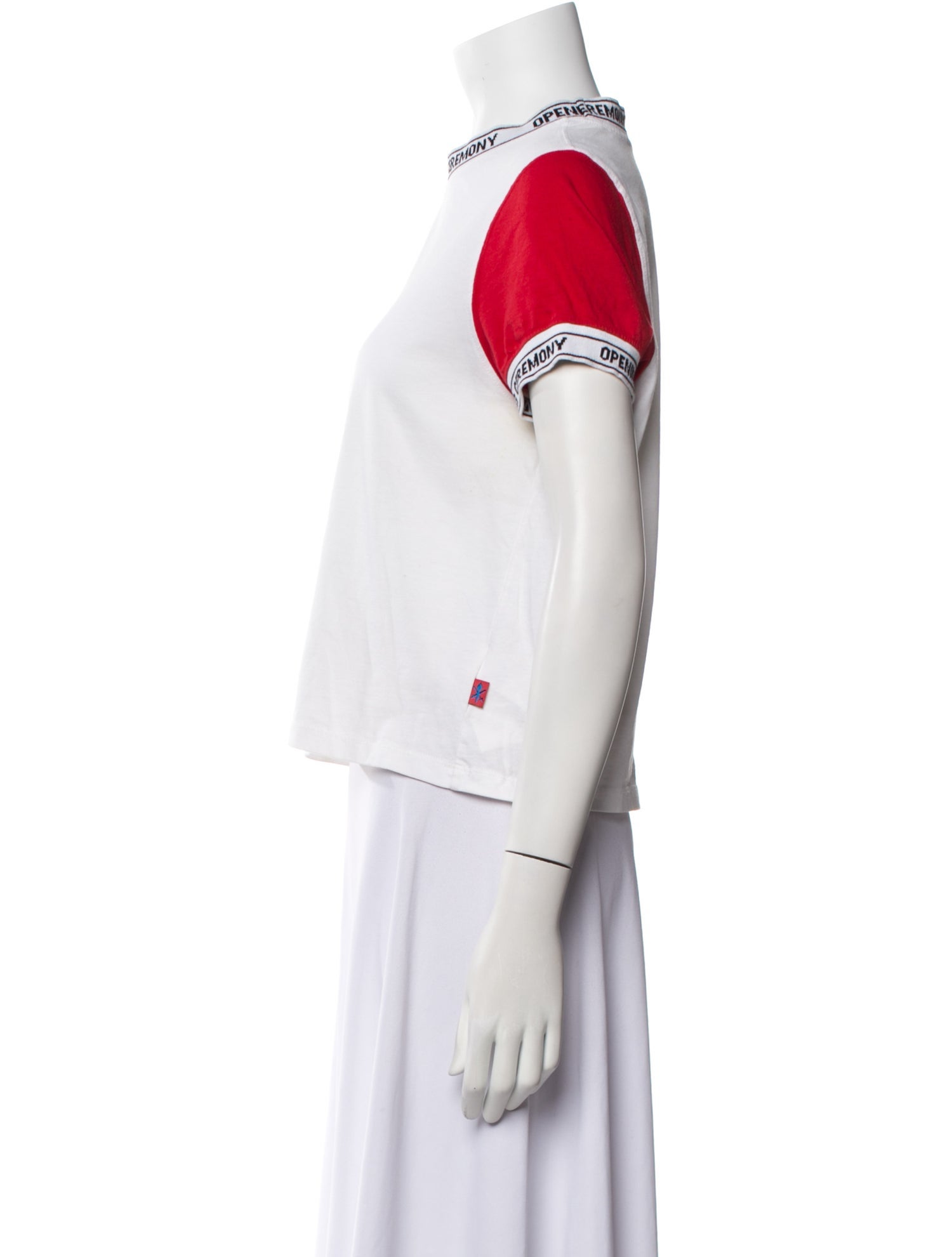 Opening Ceremony Printed Mock Neck T-Shirt