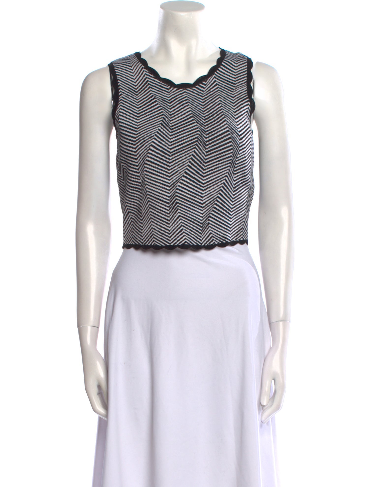 Opening Ceremony Striped Crew Neck Crop Top