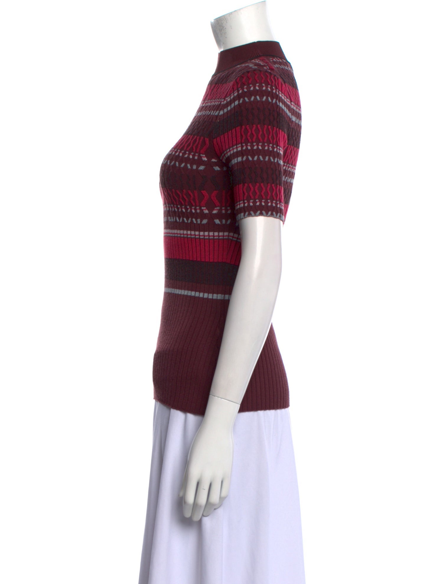 Opening Ceremony Striped Mock Neck Sweater