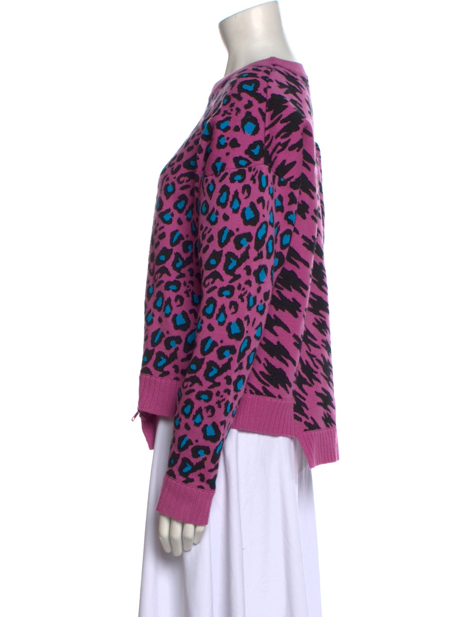 Opening Ceremony Merino Wool Animal Print Sweater