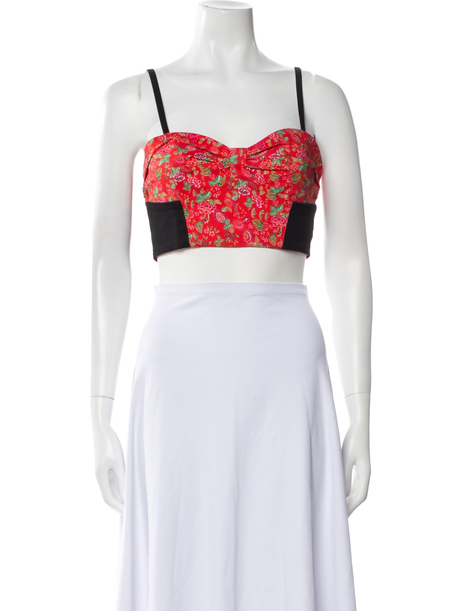 Opening Ceremony Floral Print Square Neckline Crop Top w/ Tags