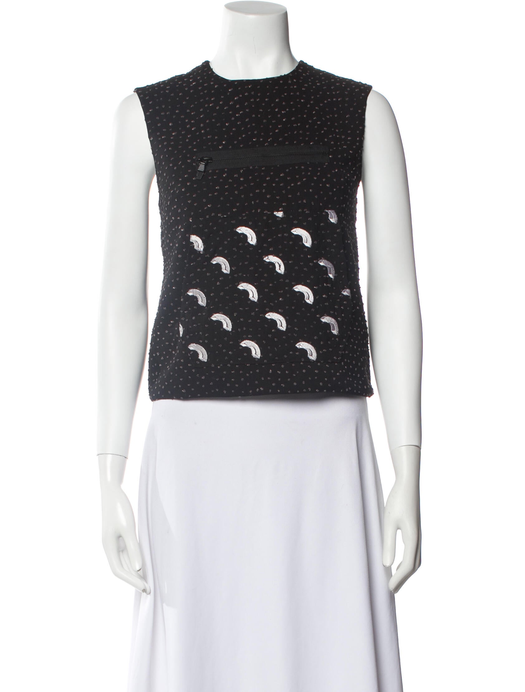 Opening Ceremony Printed Crew Neck Crop Top