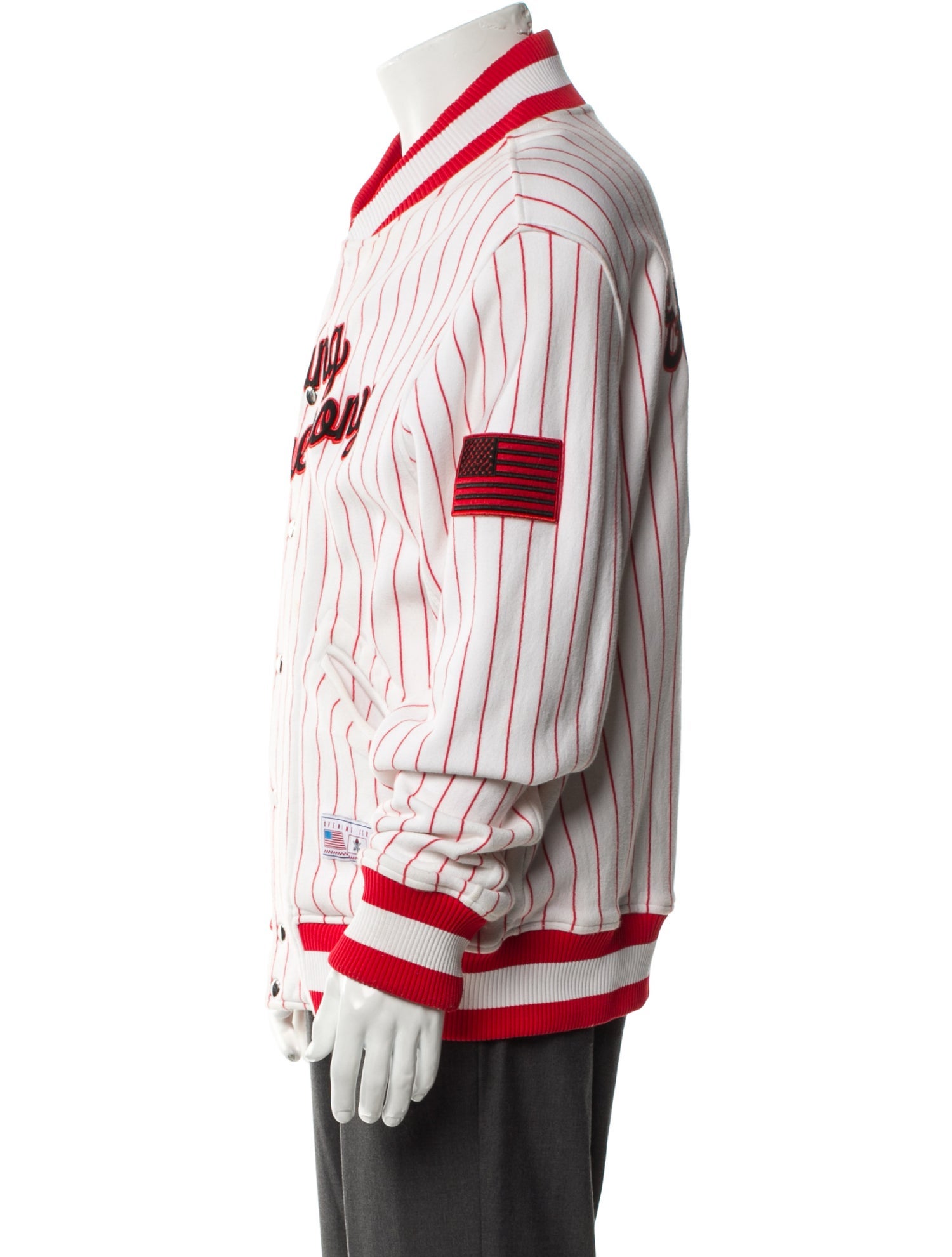 Opening Ceremony Striped Varsity Jacket