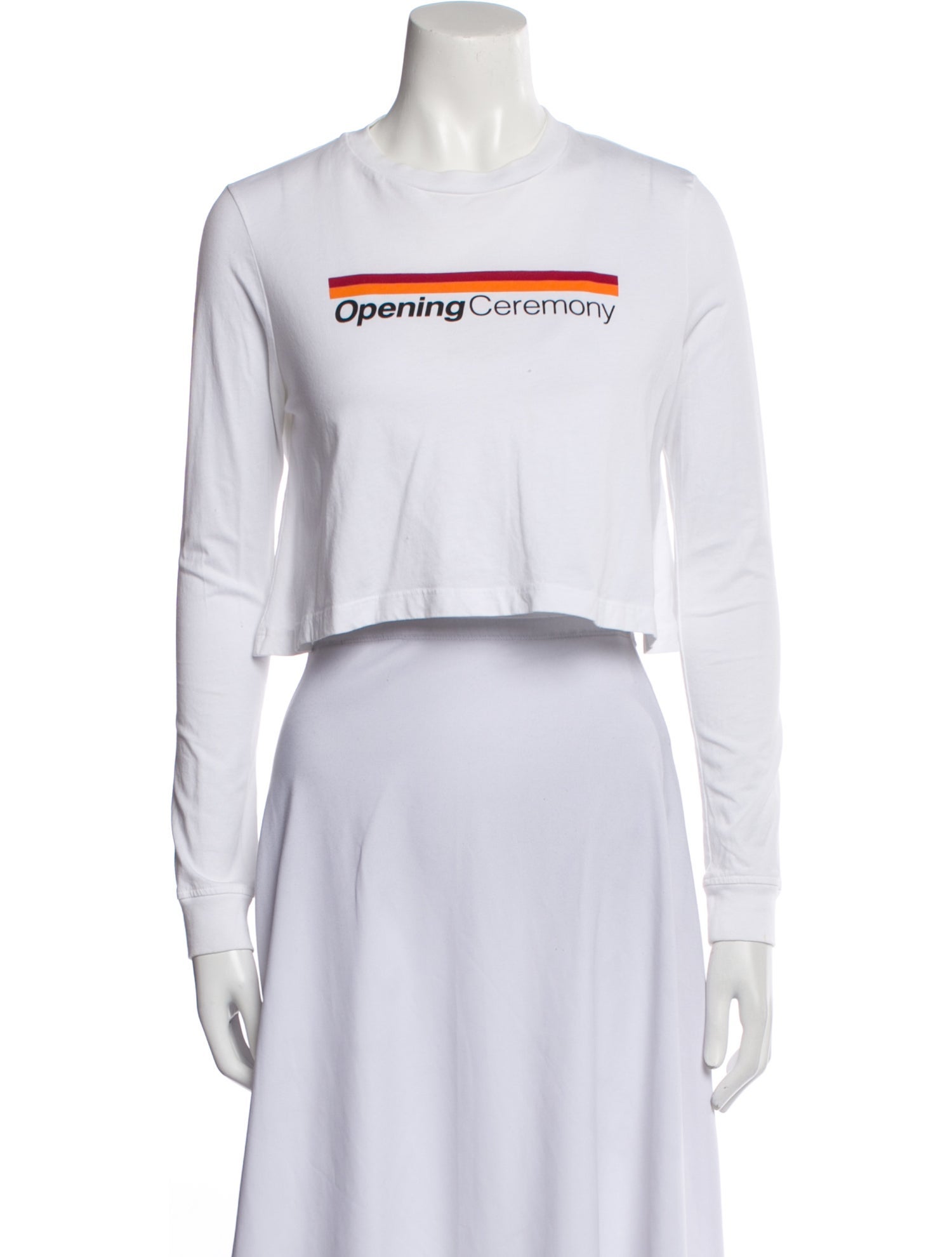 Opening Ceremony Graphic Print Crew Neck Crop Top