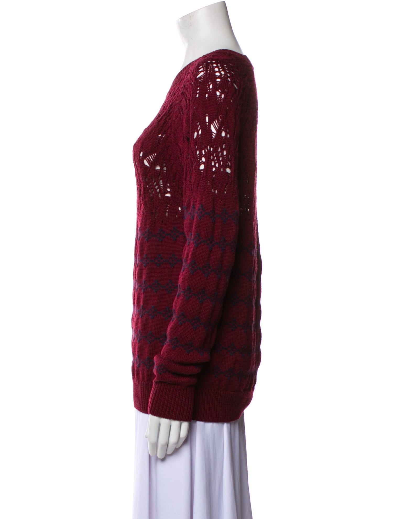 Opening Ceremony Printed Scoop Neck Sweater