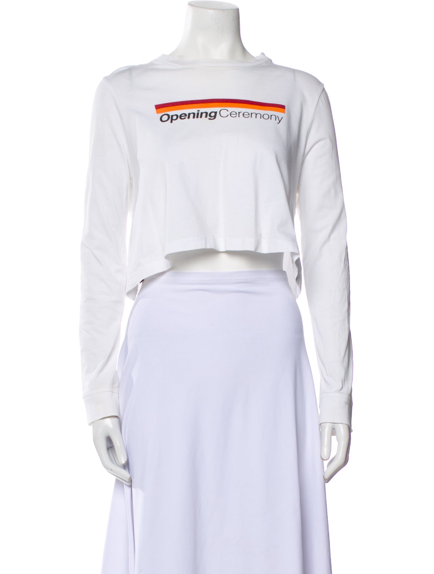 Opening Ceremony Graphic Print Crew Neck Crop Top