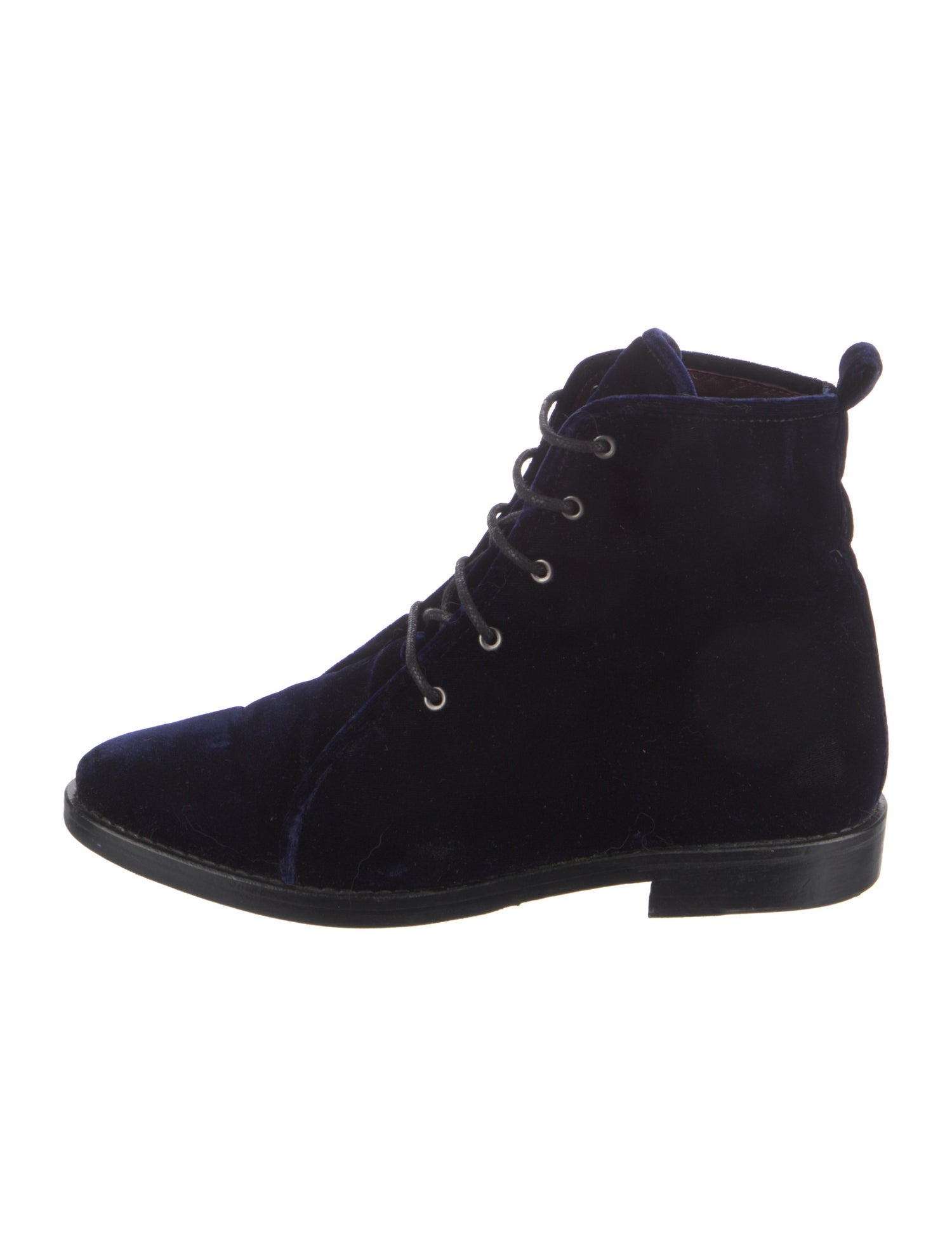 Opening Ceremony Velvet Combat Boots