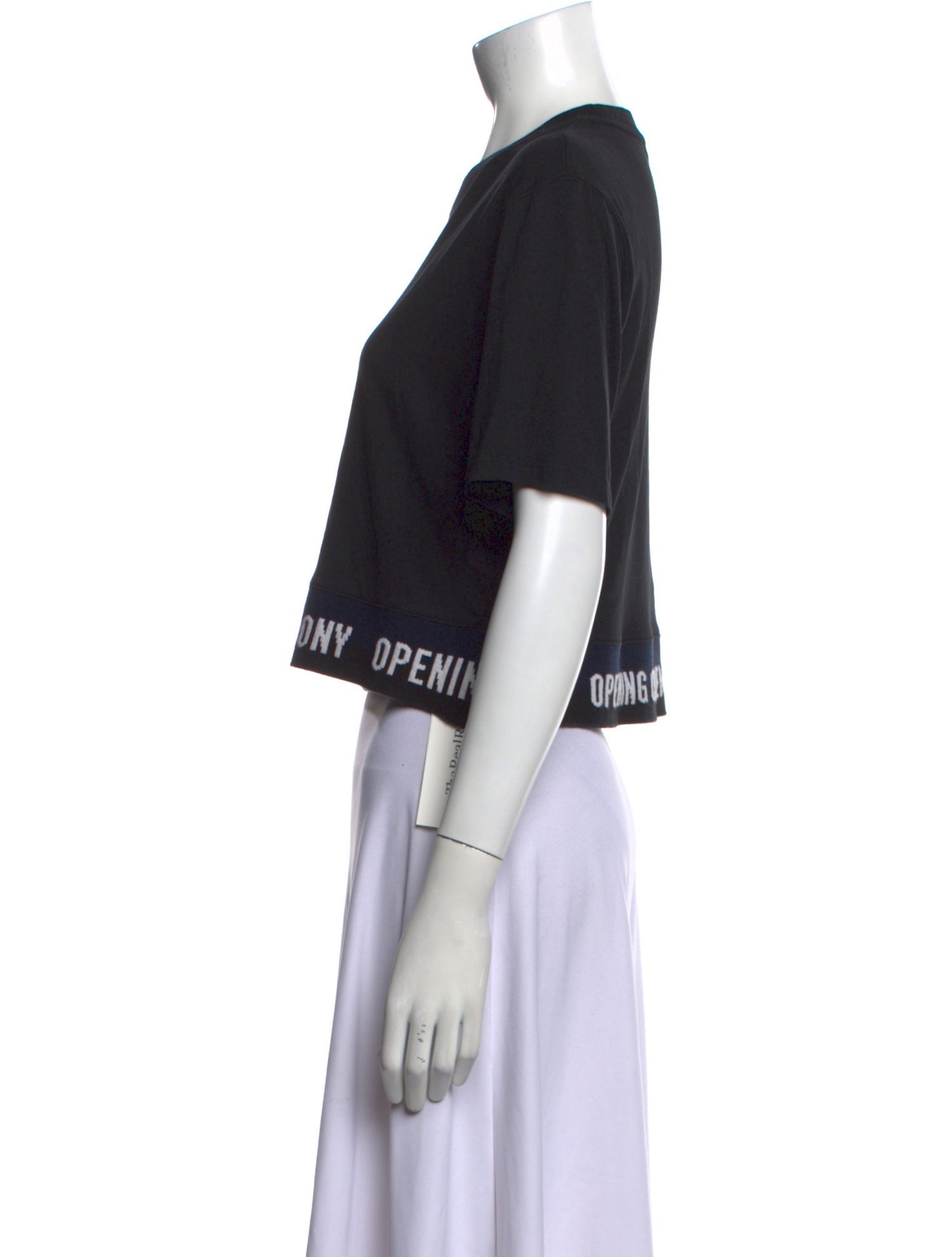 Opening Ceremony Crew Neck Short Sleeve Crop Top