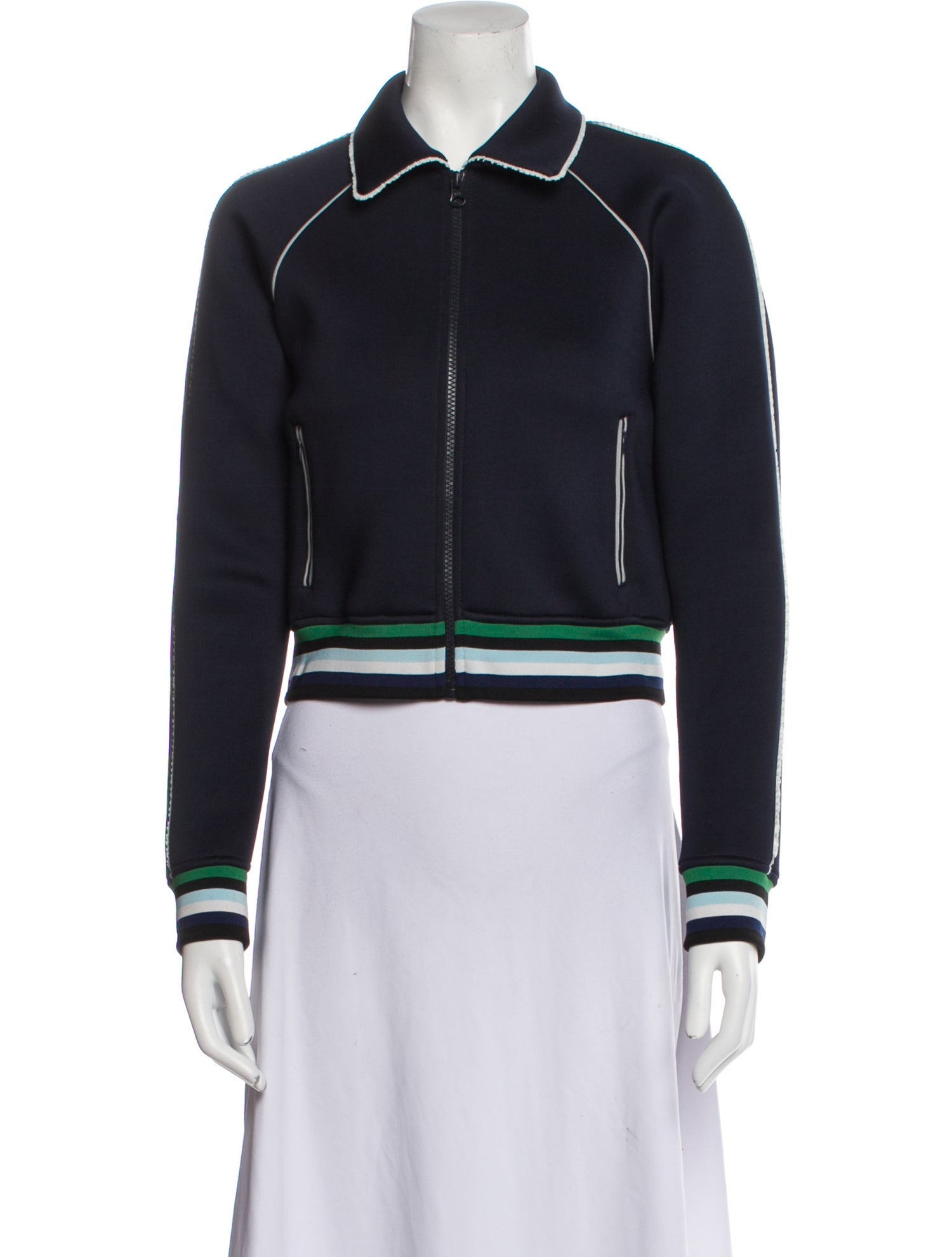 Opening Ceremony Colorblock Pattern Bomber Jacket