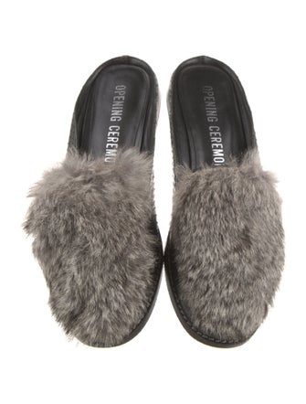 Opening Ceremony Snakeskin Animal Print Mules