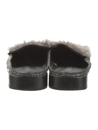 Opening Ceremony Snakeskin Animal Print Mules