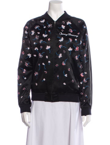 Opening Ceremony Jackets Silk Printed Bomber Jacket S